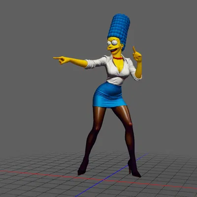 Mô Hình 3D Marge Simpson Đẹp Mắt, Độc Đáo
