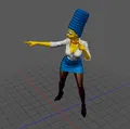 Mô Hình 3D Marge Simpson Đẹp Mắt, Độc Đáo - Thumbnail 2
