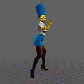 Mô Hình 3D Marge Simpson Đẹp Mắt, Độc Đáo - Thumbnail 4