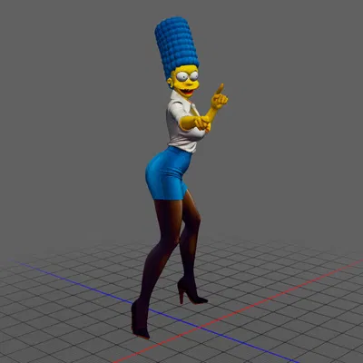 Mô Hình 3D Marge Simpson Đẹp Mắt, Độc Đáo