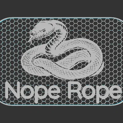 Bảng hiệu “Nope Rope / Danger Noodle” (hình rắn) 100x160mm