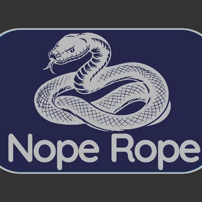 Bảng hiệu “Nope Rope / Danger Noodle” (hình rắn) 100x160mm
