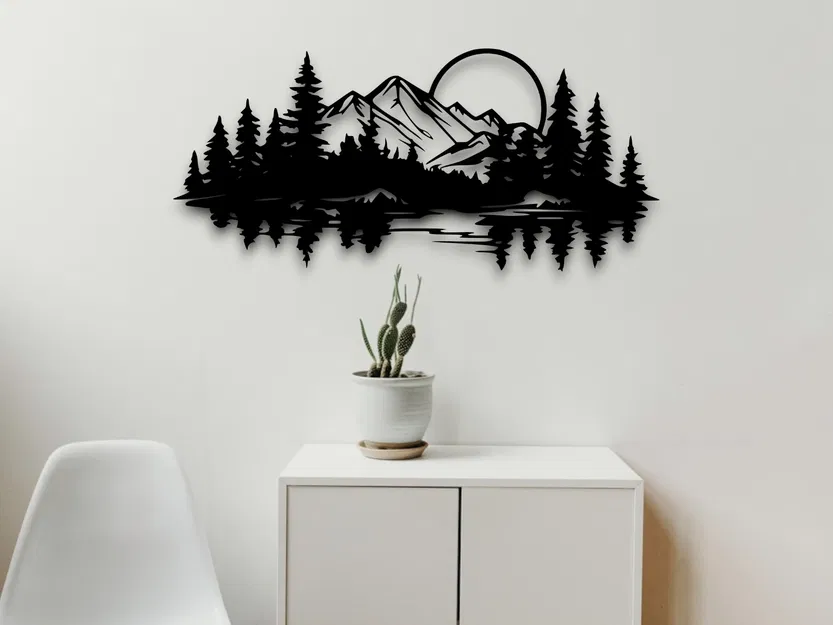 Tranh Treo Tường Núi Non Tối Giản (Mountain Nature Wall Art) - Image 1