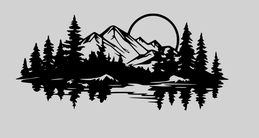 Tranh Treo Tường Núi Non Tối Giản (Mountain Nature Wall Art) - Image 2