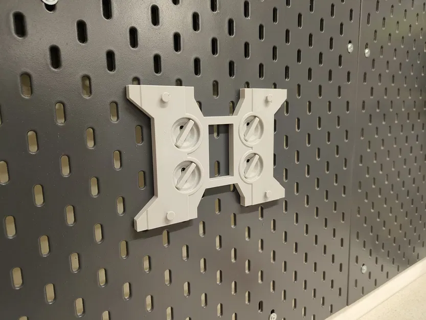 Đế giữ sạc đôi Ryobi cho bảng IKEA Skadis - Image 1