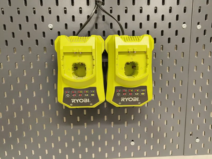 Đế giữ sạc đôi Ryobi cho bảng IKEA Skadis - Image 3