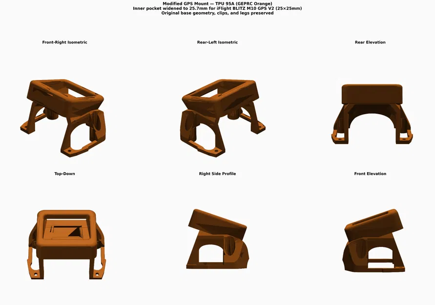 Giá đỡ GPS GEPRC GEP-CL30 V3 cho iFlight BLITZ M10 GPS V2 - Image 1