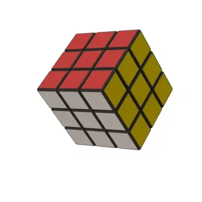 Rubik's Cube (Rubics cube) – Mẫu 3D khối rubik xoay được