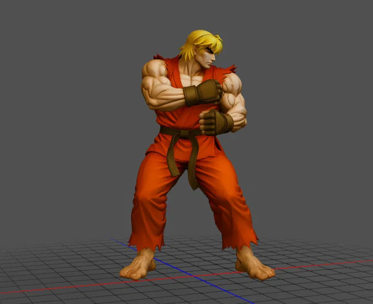 Mô Hình 3D Ken Masters - Street Fighter - Image 1