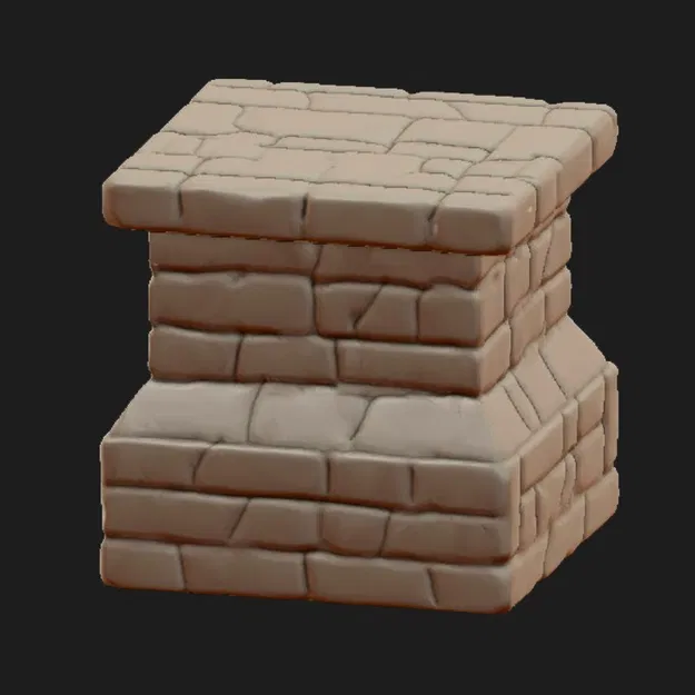 Mô Hình Trụ Cầu Đá Thô 3D Cho Địa Hình TTRPG - Image 1