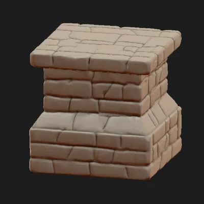 Mô Hình Trụ Cầu Đá Thô 3D Cho Địa Hình TTRPG
