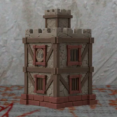 Mô Hình 3D Tháp Nhà Tù Miền Tây (Western Style Jailtower)