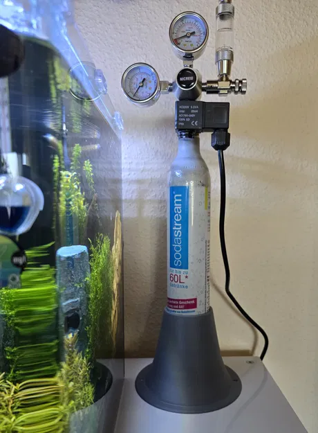 Giá đỡ hồ thủy sinh cho bình CO2 Sodastream 60mm - Image 1