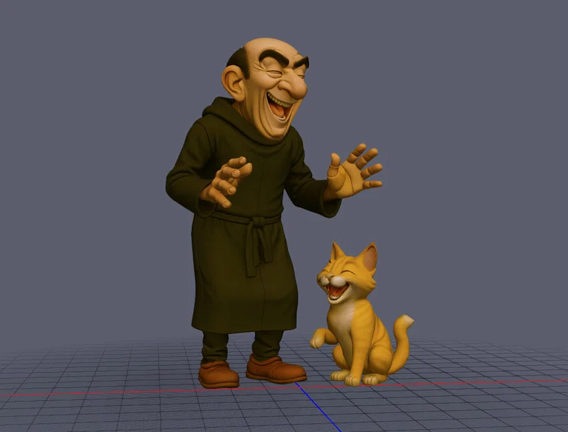 Mô Hình Gargamel và Mèo Azrael 3D - Quà Tặng Độc Đáo - Image 1