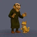 Mô Hình Gargamel và Mèo Azrael 3D - Quà Tặng Độc Đáo - Thumbnail 1