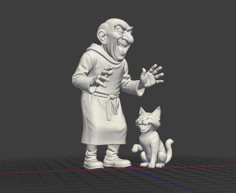 Mô Hình Gargamel và Mèo Azrael 3D - Quà Tặng Độc Đáo - Image 2