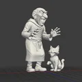 Mô Hình Gargamel và Mèo Azrael 3D - Quà Tặng Độc Đáo - Thumbnail 2