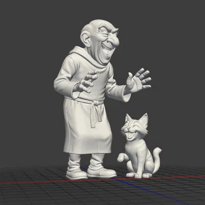 Mô Hình Gargamel và Mèo Azrael 3D - Quà Tặng Độc Đáo