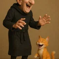 Mô Hình Gargamel và Mèo Azrael 3D - Quà Tặng Độc Đáo - Thumbnail 3