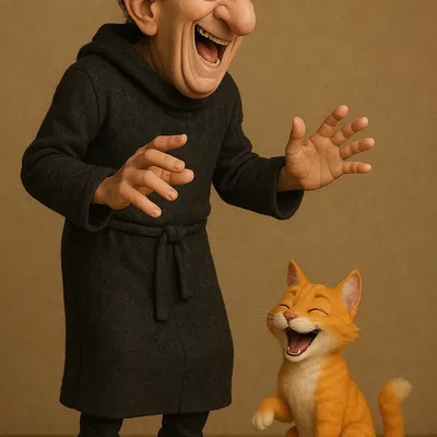Mô Hình Gargamel và Mèo Azrael 3D - Quà Tặng Độc Đáo