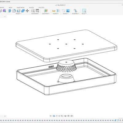 Trạm Nạp Liệu Cho Ong (Phiên Bản Thử Nghiệm) - In 3D