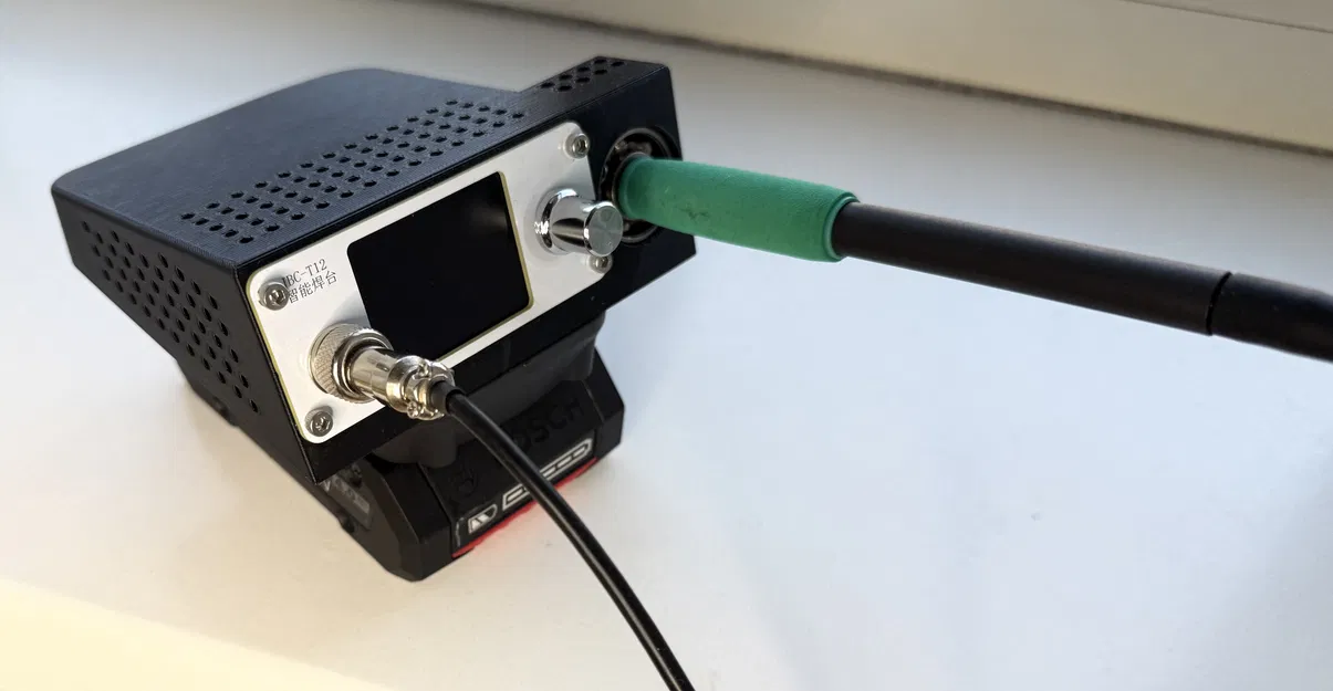 Trạm hàn T12 chạy pin (Battery powered soldering station T12) - Image 1