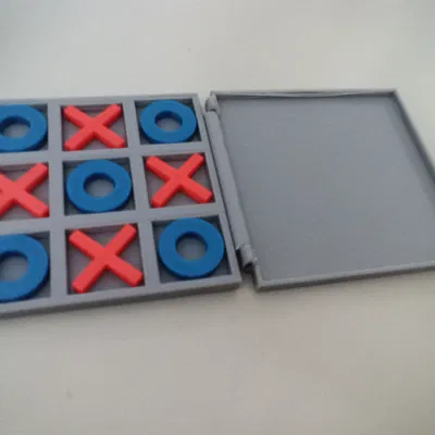 Travel Tic-Tac-Toe V2 – Bàn cờ gập bỏ túi dùng chốt filament 1.75 mm