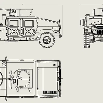 Mô hình HUMVEE M998 (HMMWV) chi tiết cao – dễ in, dễ lắp