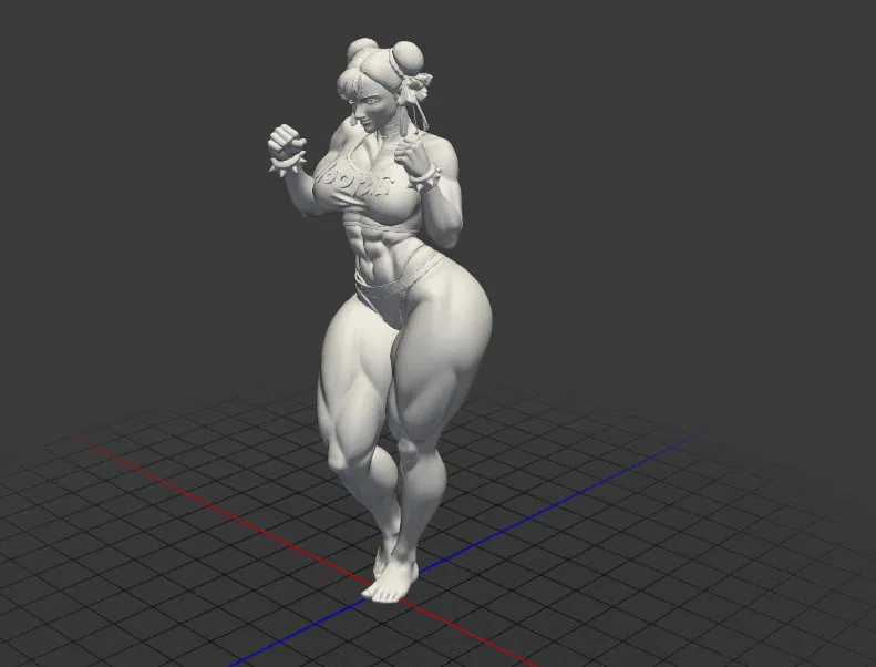 Mô hình 3D Chun-Li Street Fighter cực ngầu - Image 1