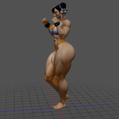 Mô hình 3D Chun-Li Street Fighter cực ngầu