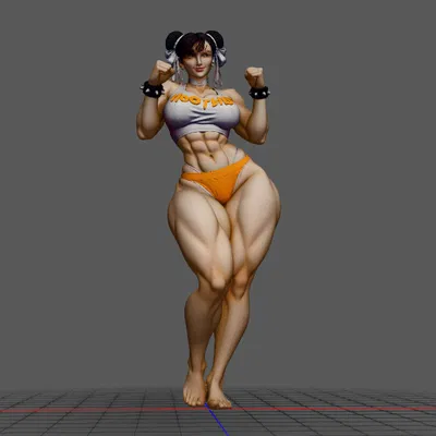 Mô hình 3D Chun-Li Street Fighter cực ngầu