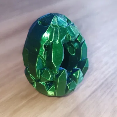 Trứng Easter Pha Lê – Geode Hình Học Bóng Lấp Lánh