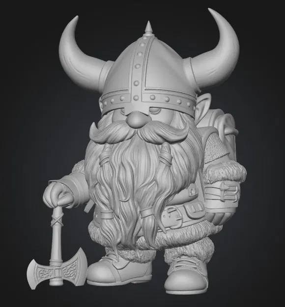 Mô Hình 3D Người Lùn Viking – Tượng Chiến Binh Độc Đáo - Image 1