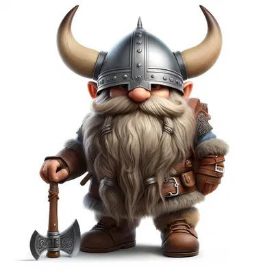 Mô Hình 3D Người Lùn Viking – Tượng Chiến Binh Độc Đáo