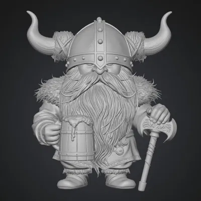 Mô Hình Viking Tí Hon Cầm Ly Bia và Rìu - Quà Tặng Độc Đáo