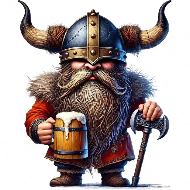 Mô Hình Viking Tí Hon Cầm Ly Bia và Rìu - Quà Tặng Độc Đáo - Image 2