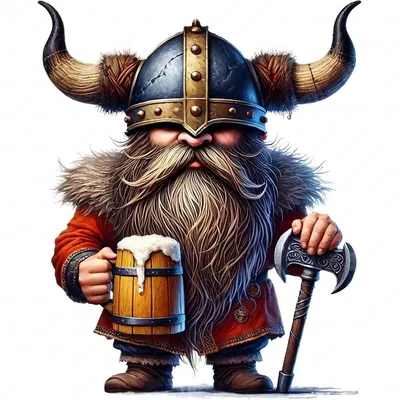 Mô Hình Viking Tí Hon Cầm Ly Bia và Rìu - Quà Tặng Độc Đáo