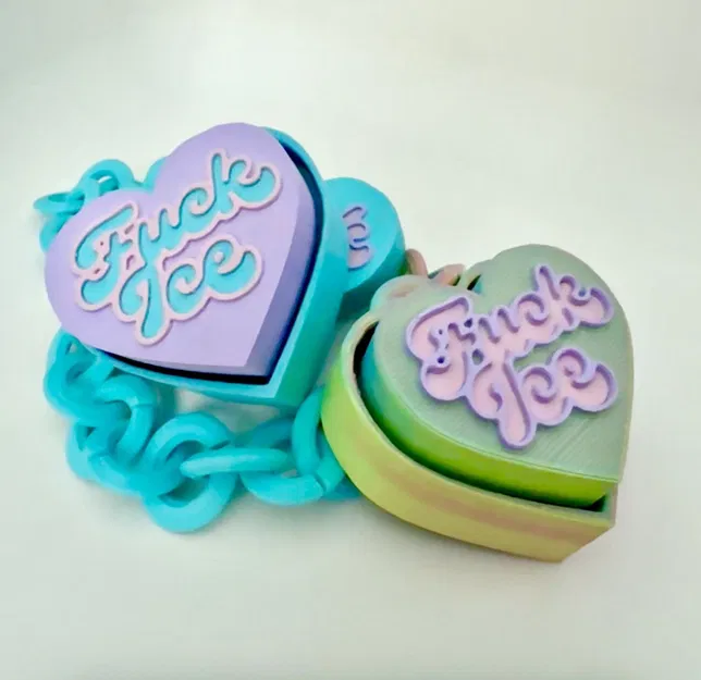 F*ck Ice Bag Charm Fidget Clicker (Charm túi clicker chuỗi hạt) - Image 1