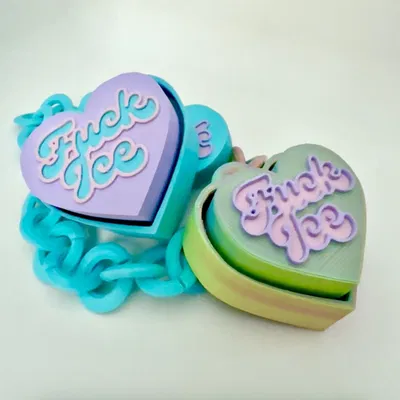 F*ck Ice Bag Charm Fidget Clicker (Charm túi clicker chuỗi hạt)