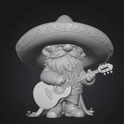 Mô Hình Chú Lùn Mariachi - Tượng Trang Trí In 3D
