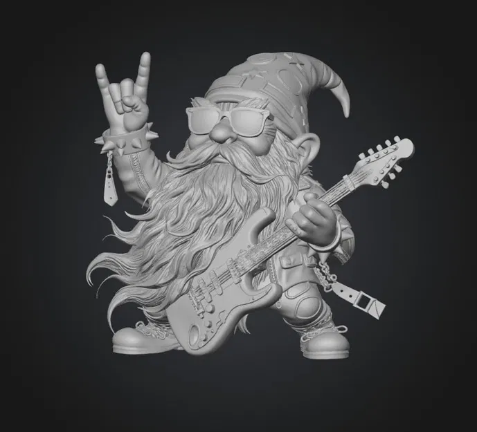 Mô hình 3D Người Lùn Rocker II - Chơi Guitar Chất Lừ - Image 1