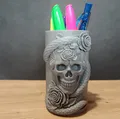 Cốc Cắm Bút Hình Đầu Lâu Độc Đáo - Trang Trí Bàn Làm Việc - Thumbnail 3