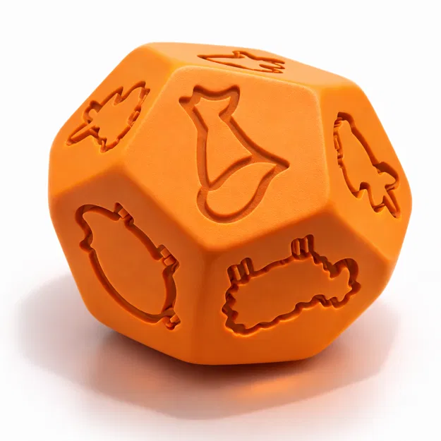 Xúc xắc game Super Farmer – dodecahedron d12 chủ đề động vật - Image 1