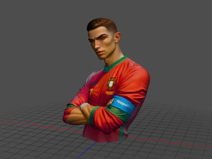 Mô Hình 3D Tượng Cristiano Ronaldo Sân Vườn - Image 1