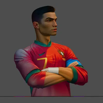 Mô Hình 3D Tượng Cristiano Ronaldo Sân Vườn