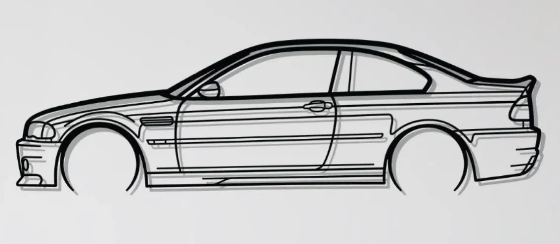 Tranh Treo Tường 3D BMW M3 E46 CSL - Trang Trí Độc Đáo - Image 1