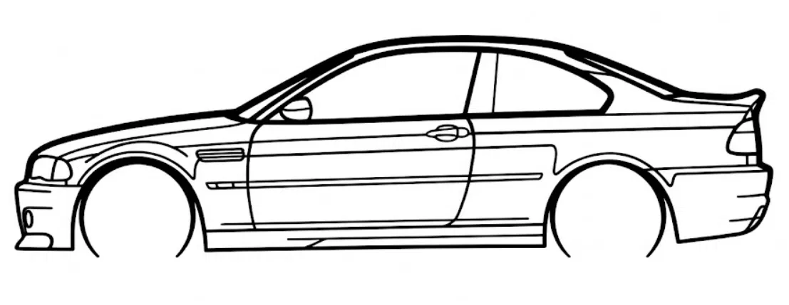 Tranh Treo Tường 3D BMW M3 E46 CSL - Trang Trí Độc Đáo - Image 3