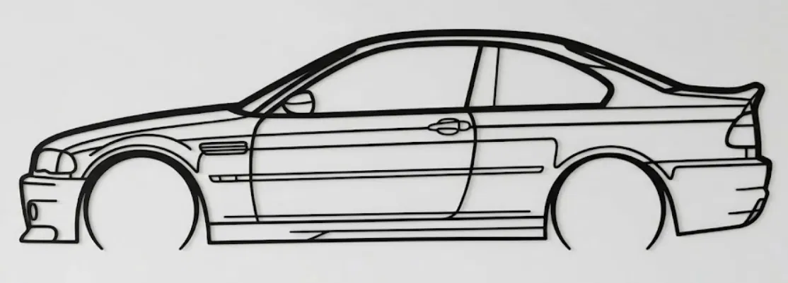 Tranh Treo Tường 3D BMW M3 E46 CSL - Trang Trí Độc Đáo - Image 4