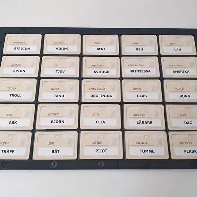 Bảng sắp xếp bài trên bàn cho board game Codenames
