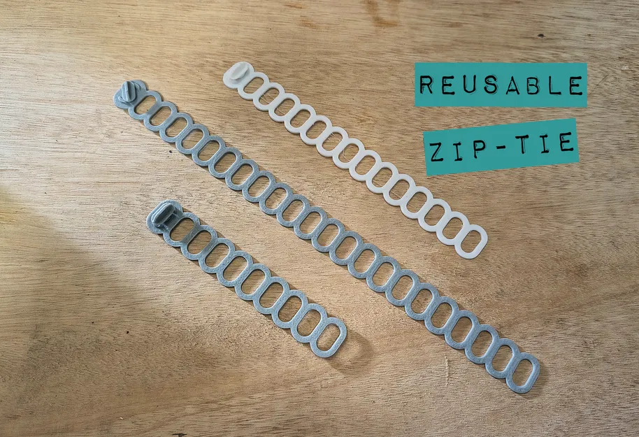 Dây rút (zip-tie/cable tie) tái sử dụng kèm ngàm gắn french cleat - Image 1